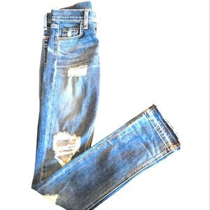 Rag & Bone 10 In. Dre Destroyed Released Hem Skinny Jeans, size 24x30 Pants